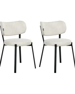 Sæt med 2 spisebordsstole BRONTE Lys Beige