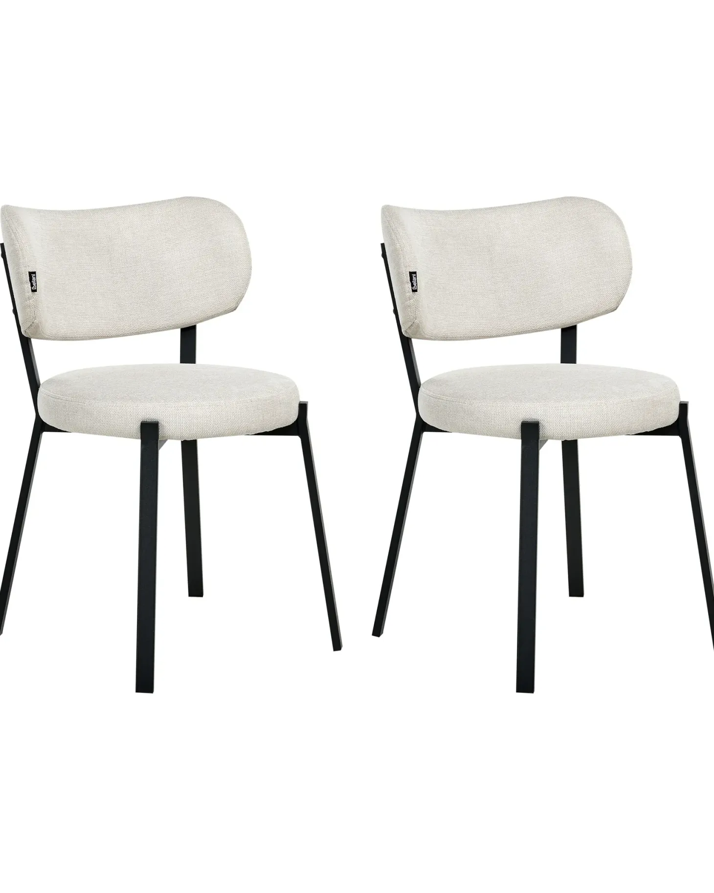 Sæt med 2 spisebordsstole BRONTE Lys Beige