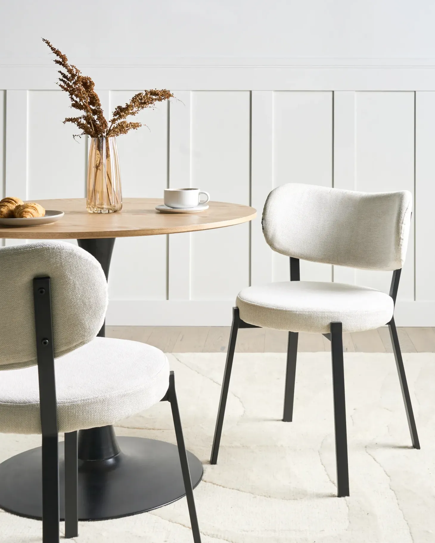 Sæt med 2 spisebordsstole BRONTE Lys Beige