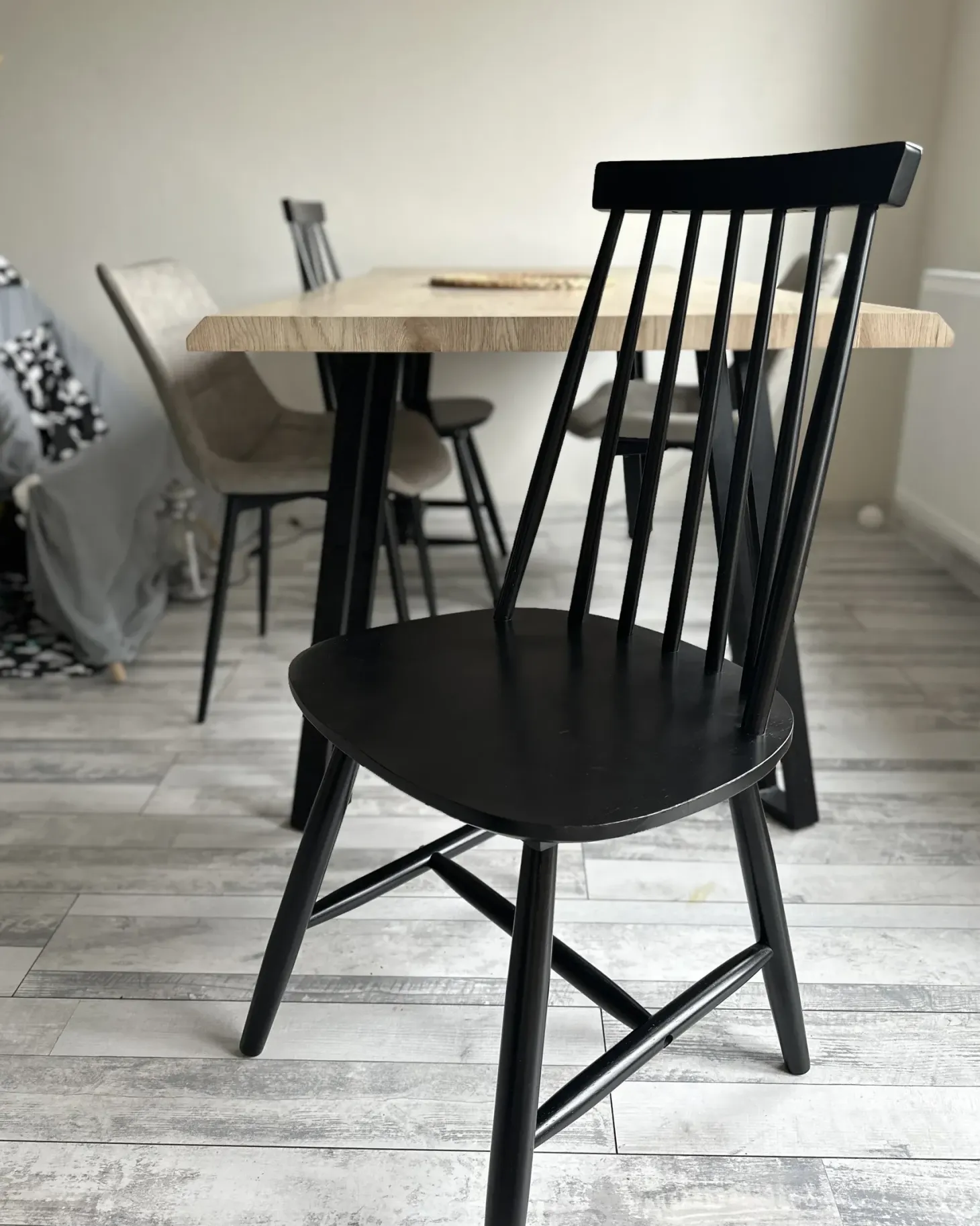 Sæt med 2 spisebordsstole BURBANK Træ Sort