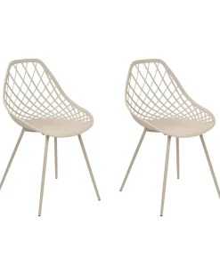 Sæt med 2 spisebordsstole CANTON II Beige