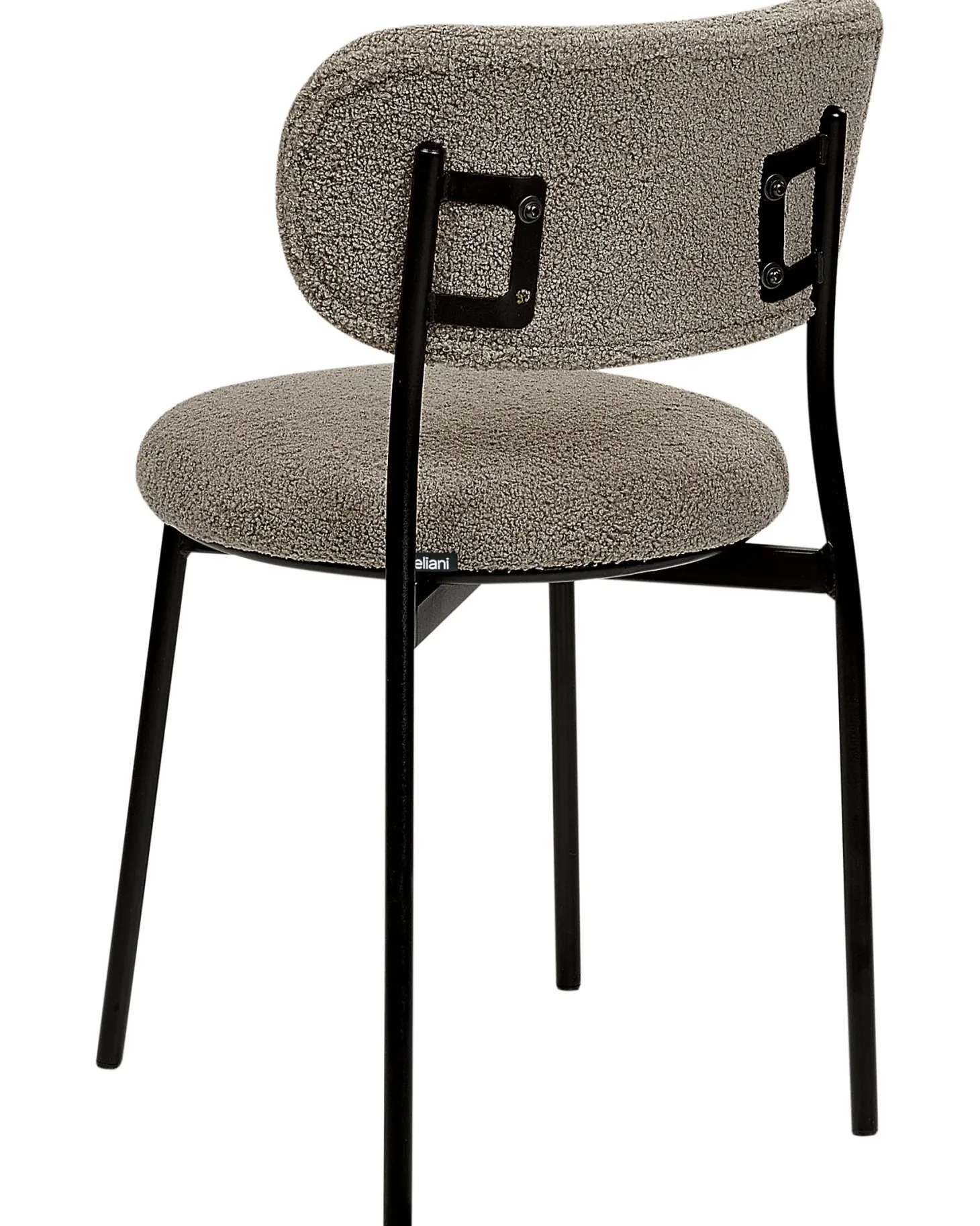 Sæt med 2 spisebordsstole CASEY Boucle Brungrå