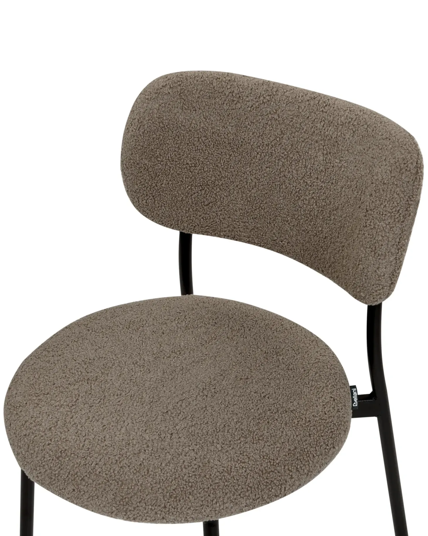 Sæt med 2 spisebordsstole CASEY Boucle Brungrå