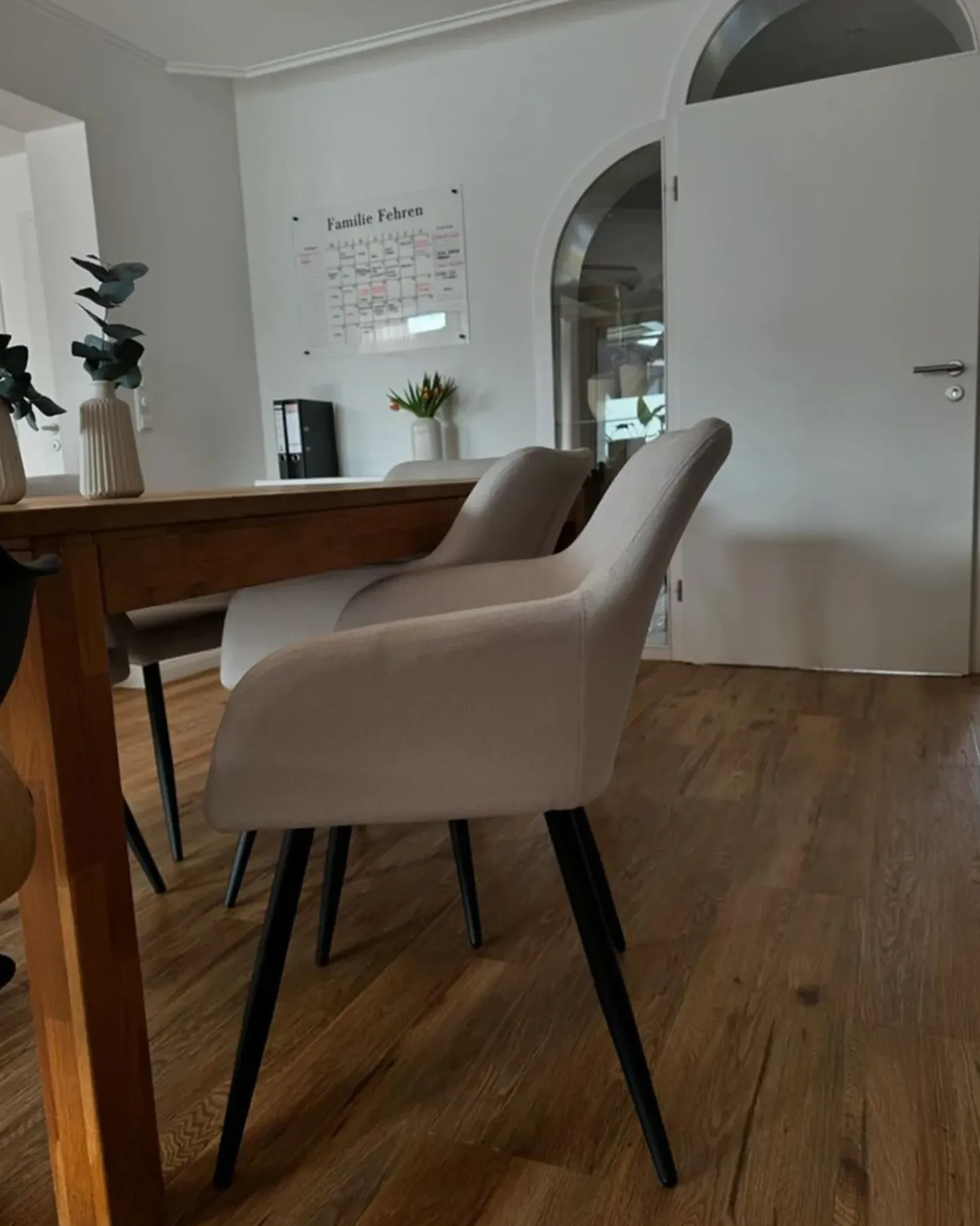 Sæt med 2 spisebordsstole CASMALIA Velour Cremehvid