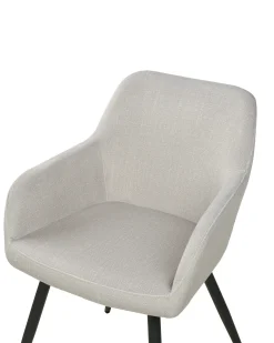 Sæt med 2 spisebordsstole CASMALIA Velour Brungrå