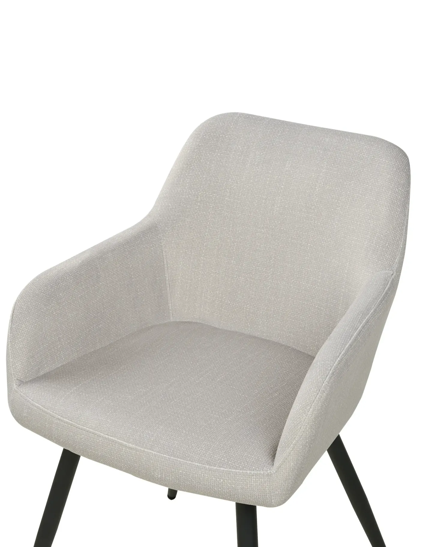 Sæt med 2 spisebordsstole CASMALIA Velour Brungrå