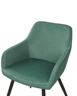 Sæt med 2 spisebordsstole CASMALIA Velour Mørkegrøn