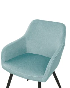 Sæt med 2 spisebordsstole CASMALIA Velour Himmelblå