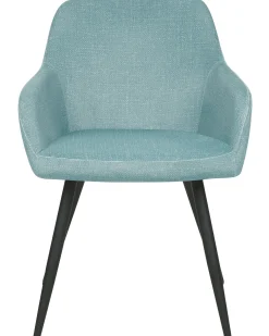 Sæt med 2 spisebordsstole CASMALIA Velour Himmelblå