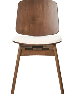 Sæt med 2 spisebordsstole CHARLESTON Træ Brun/lys beige