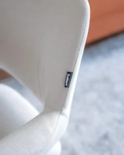 Sæt med 2 spisebordsstole CINEY Cremehvid