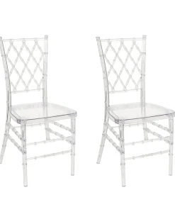 Sæt med 2 spisebordsstole CLARION Transparent