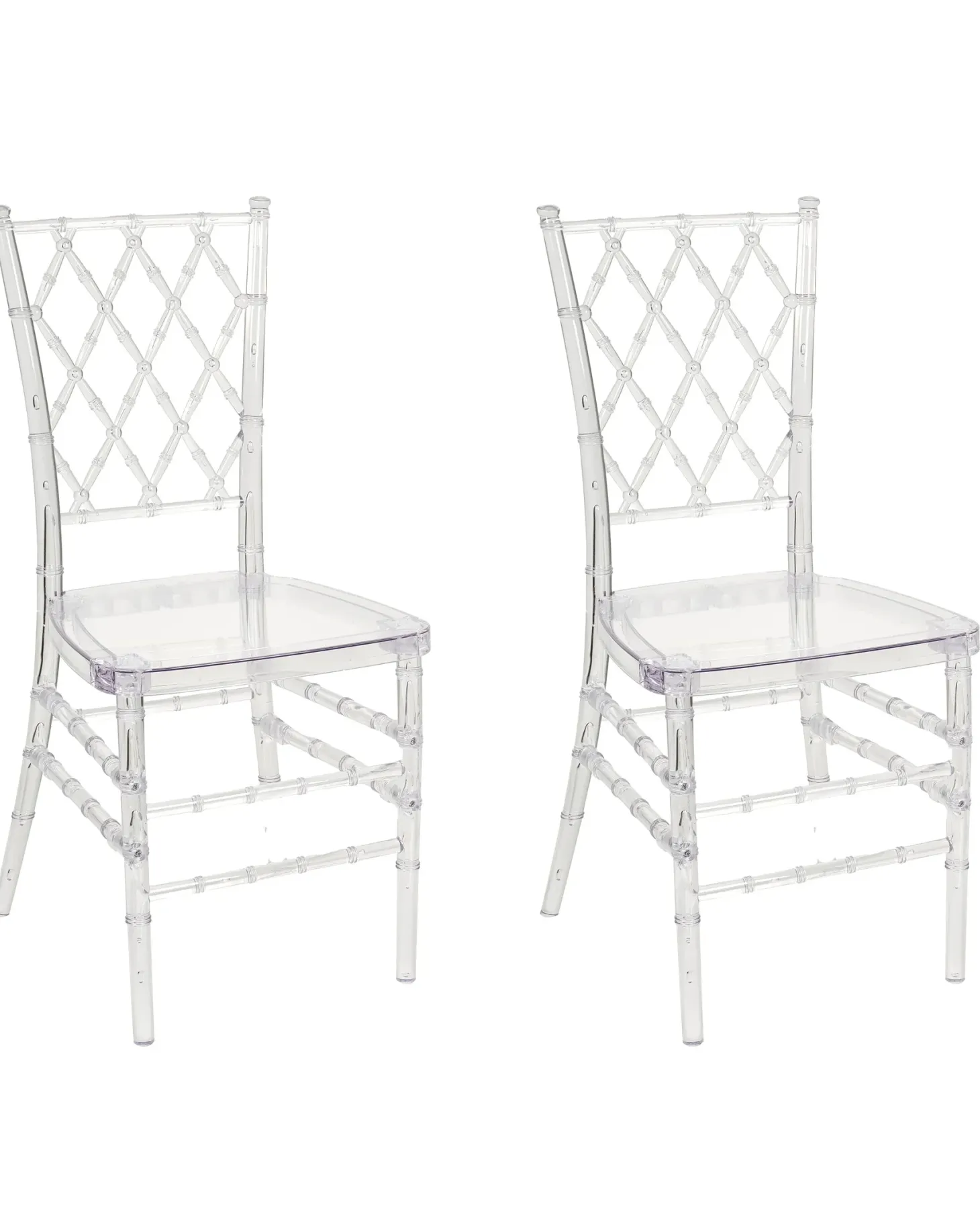 Sæt med 2 spisebordsstole CLARION Transparent