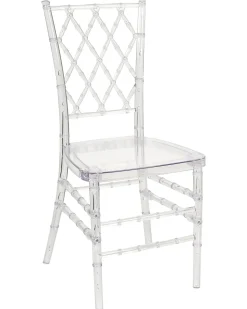 Sæt med 2 spisebordsstole CLARION Transparent