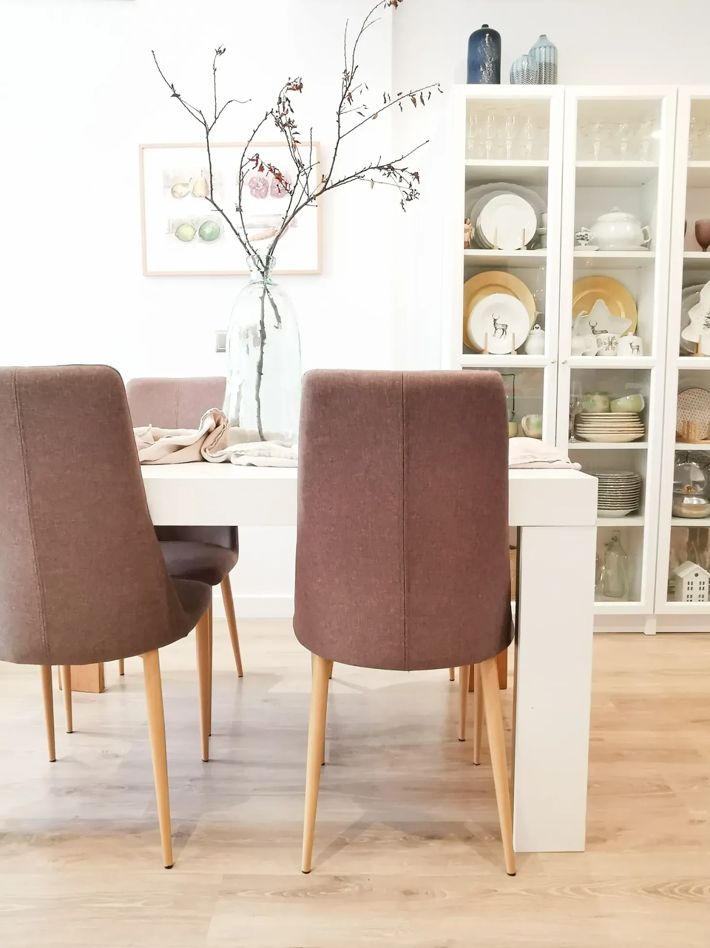 Sæt med 2 spisebordsstole CLAYTON Brungrå