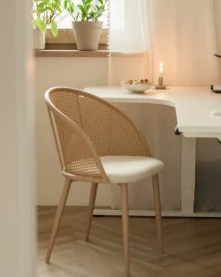 Sæt med 2 spisebordsstole CORNELL Metal Lys Beige