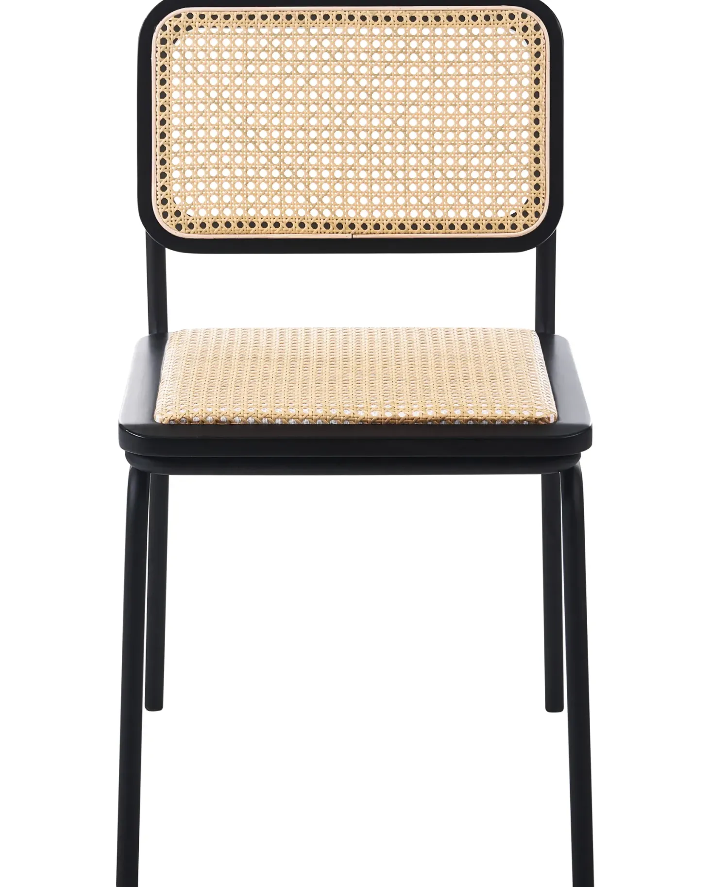 Sæt med 2 spisebordsstole CORVALLIS PE-rattan Sort