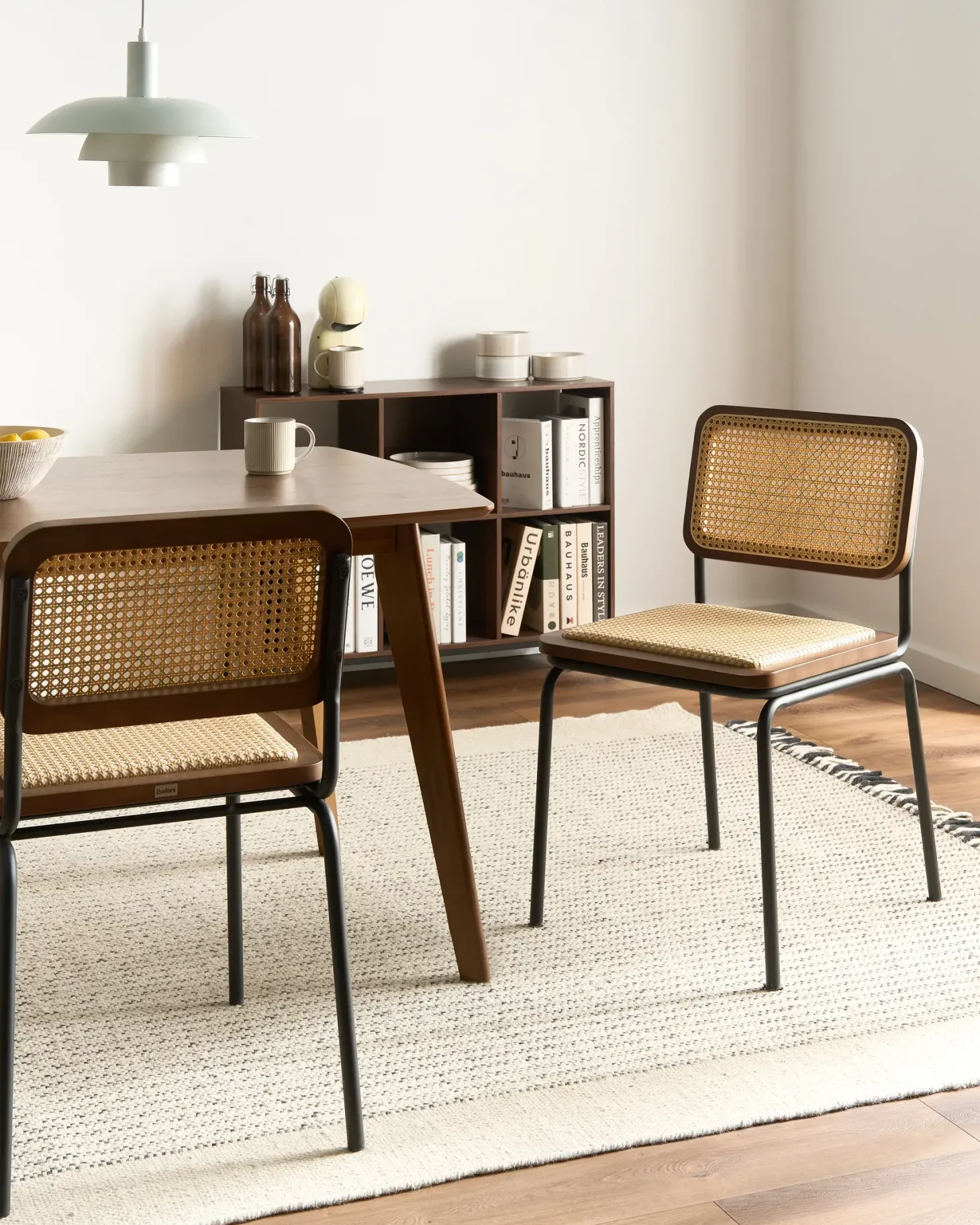 Sæt med 2 spisebordsstole CORVALLIS PE-rattan Brun