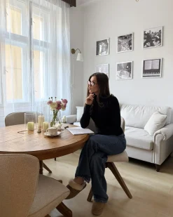 Sæt med 2 spisebordsstole COSO Lys Beige