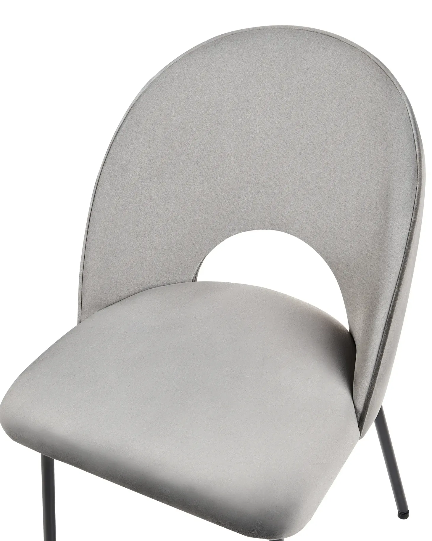 Sæt med 2 spisebordsstole COVELO Velour Grå