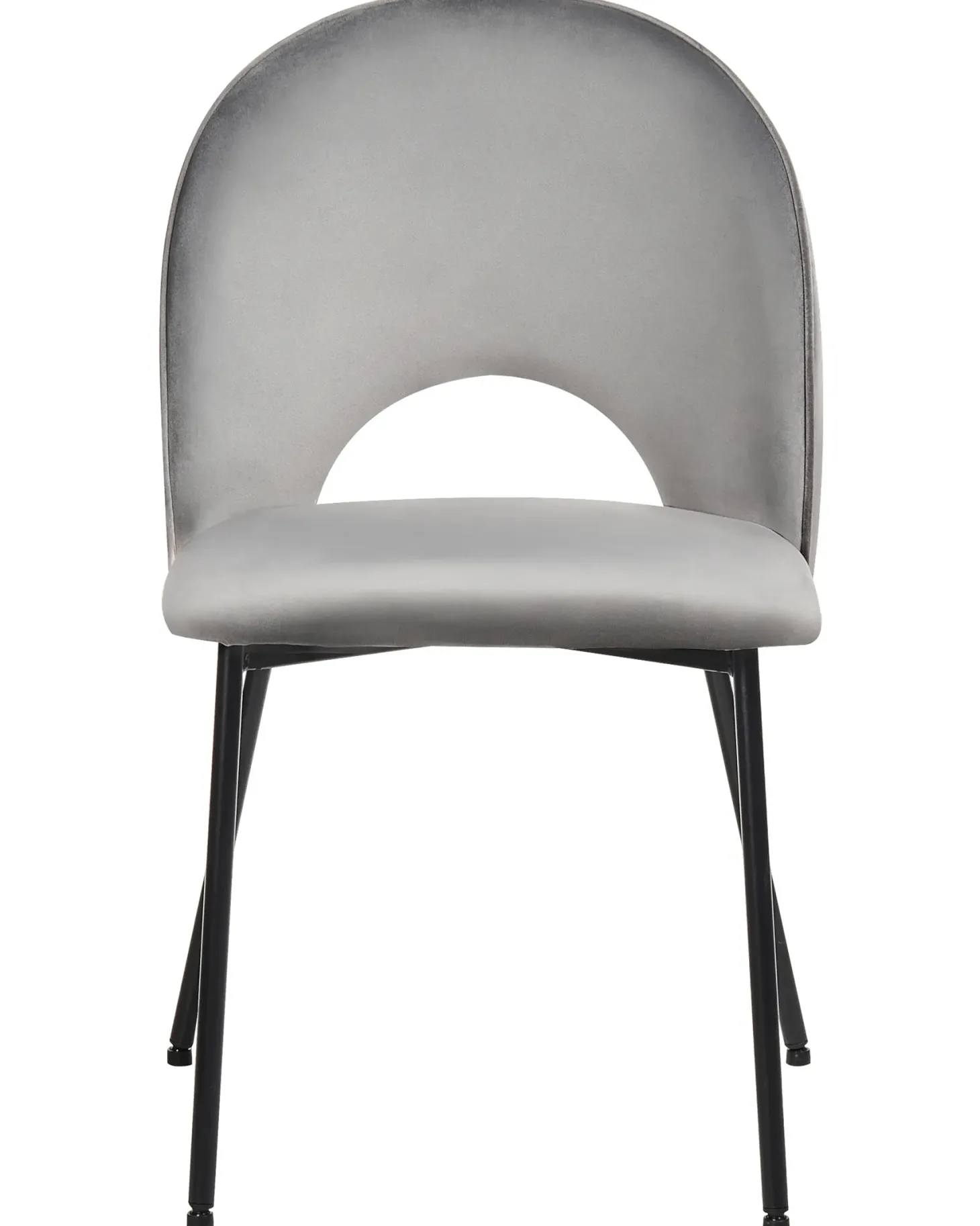 Sæt med 2 spisebordsstole COVELO Velour Grå