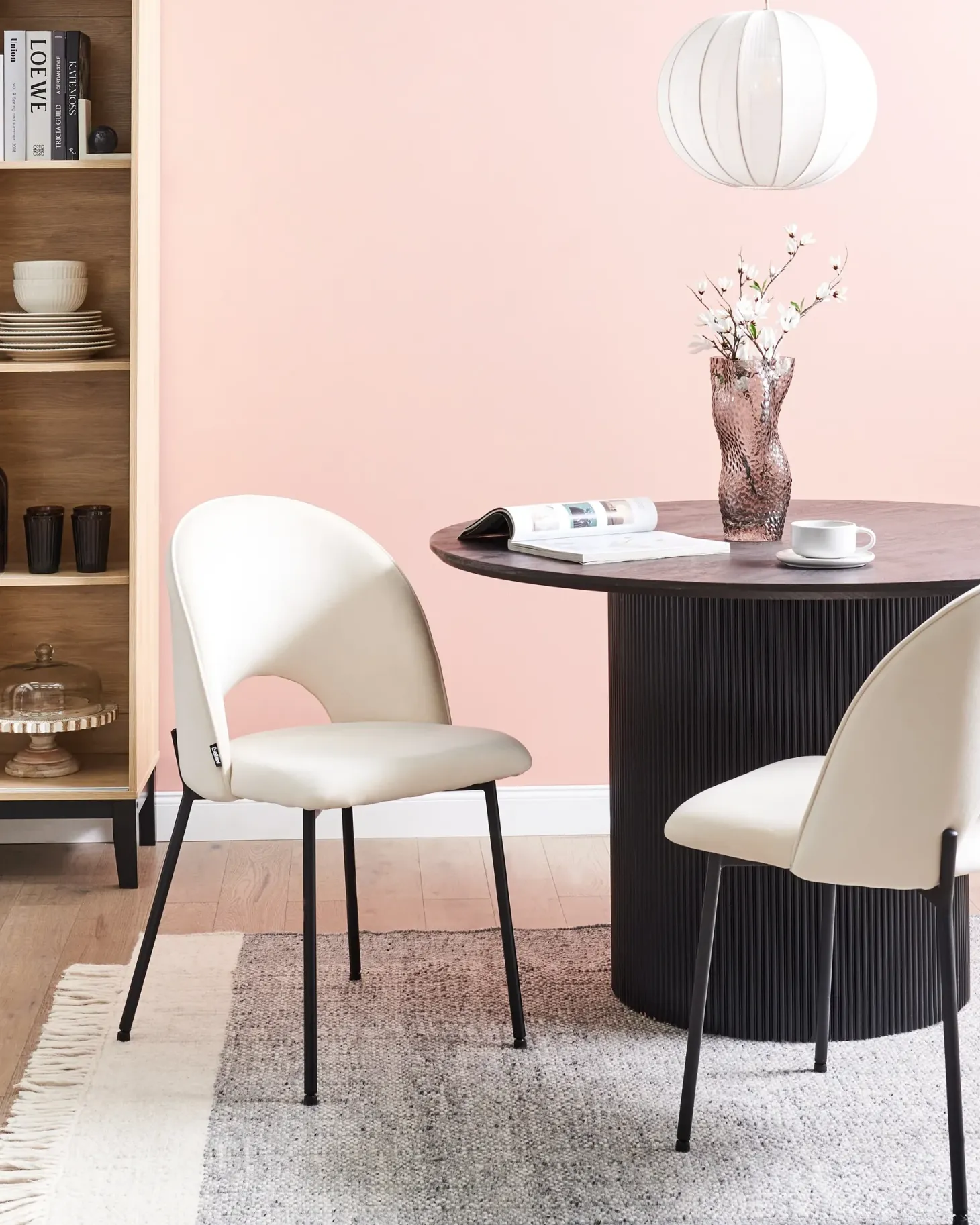 Sæt med 2 spisebordsstole COVELO Lys Beige