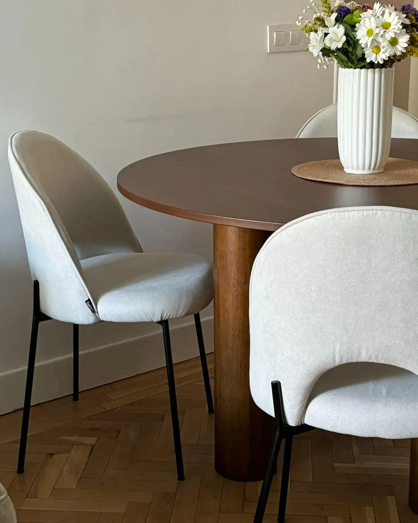 Sæt med 2 spisebordsstole COVELO Lys Beige