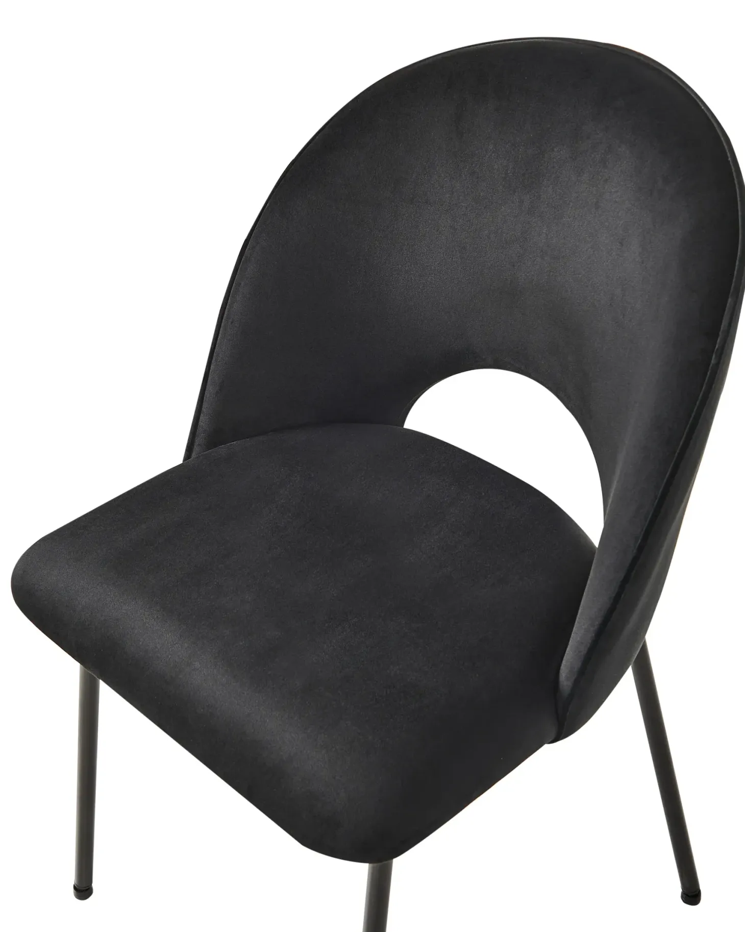 Sæt med 2 spisebordsstole COVELO Velour Sort