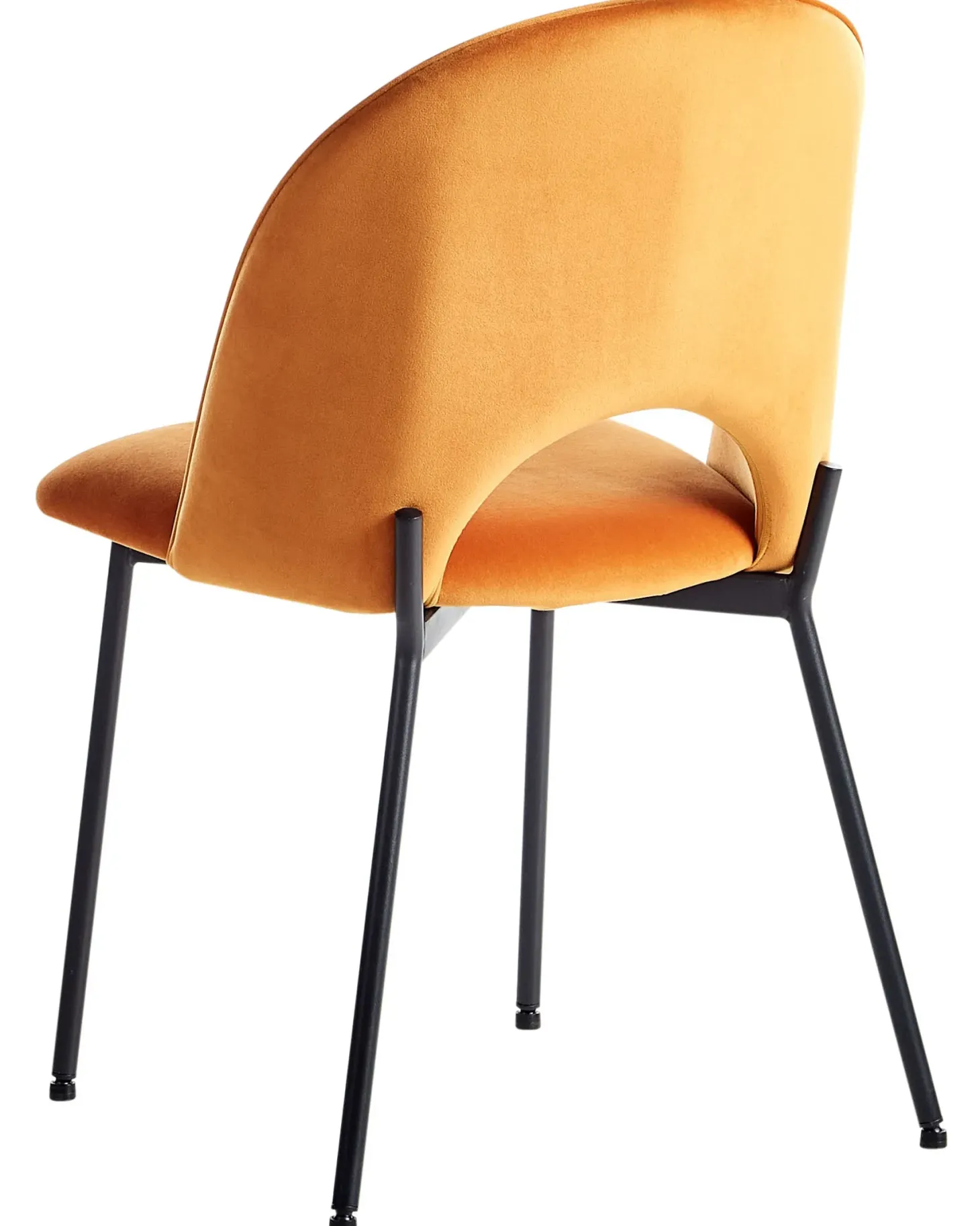 Sæt med 2 spisebordsstole COVELO Velour Orange