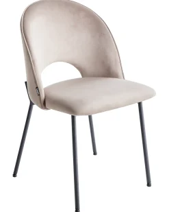 Sæt med 2 spisebordsstole COVELO Velour Brungrå