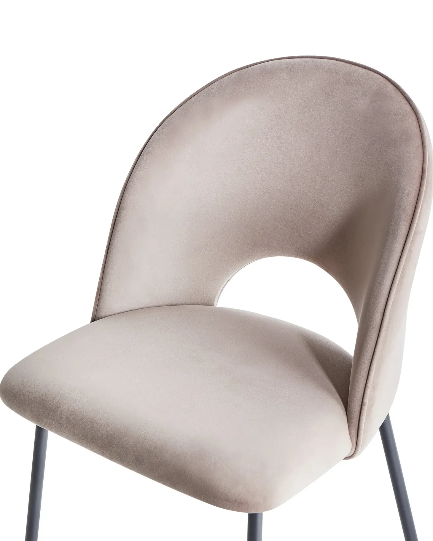 Sæt med 2 spisebordsstole COVELO Velour Brungrå