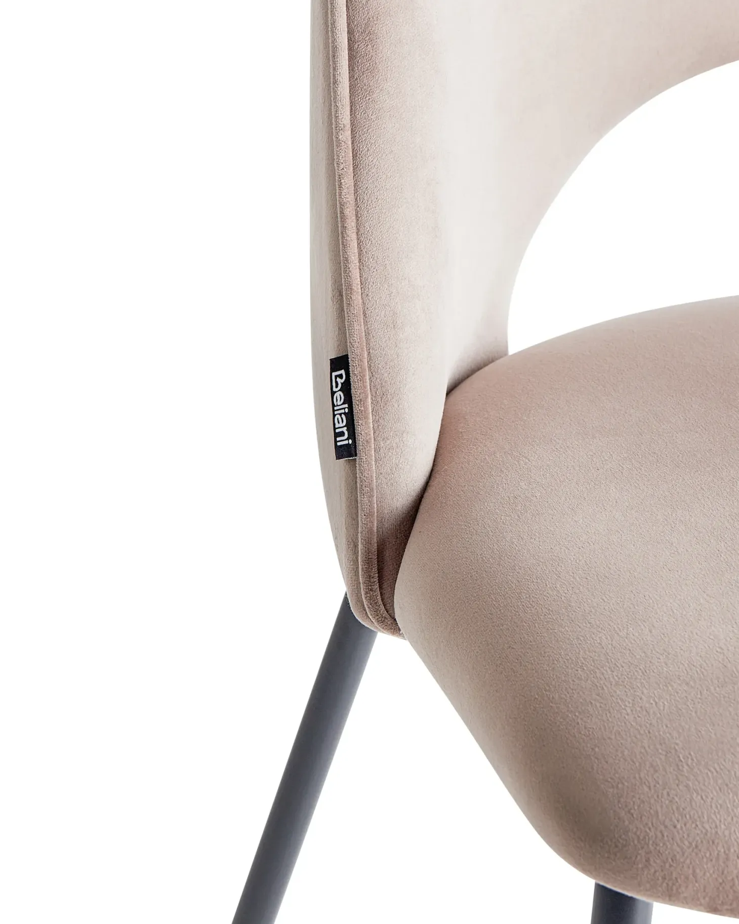 Sæt med 2 spisebordsstole COVELO Velour Brungrå