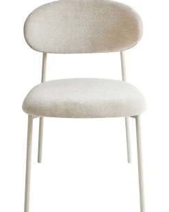 Sæt med 2 spisebordsstole COWLEY Chenille Lys Beige