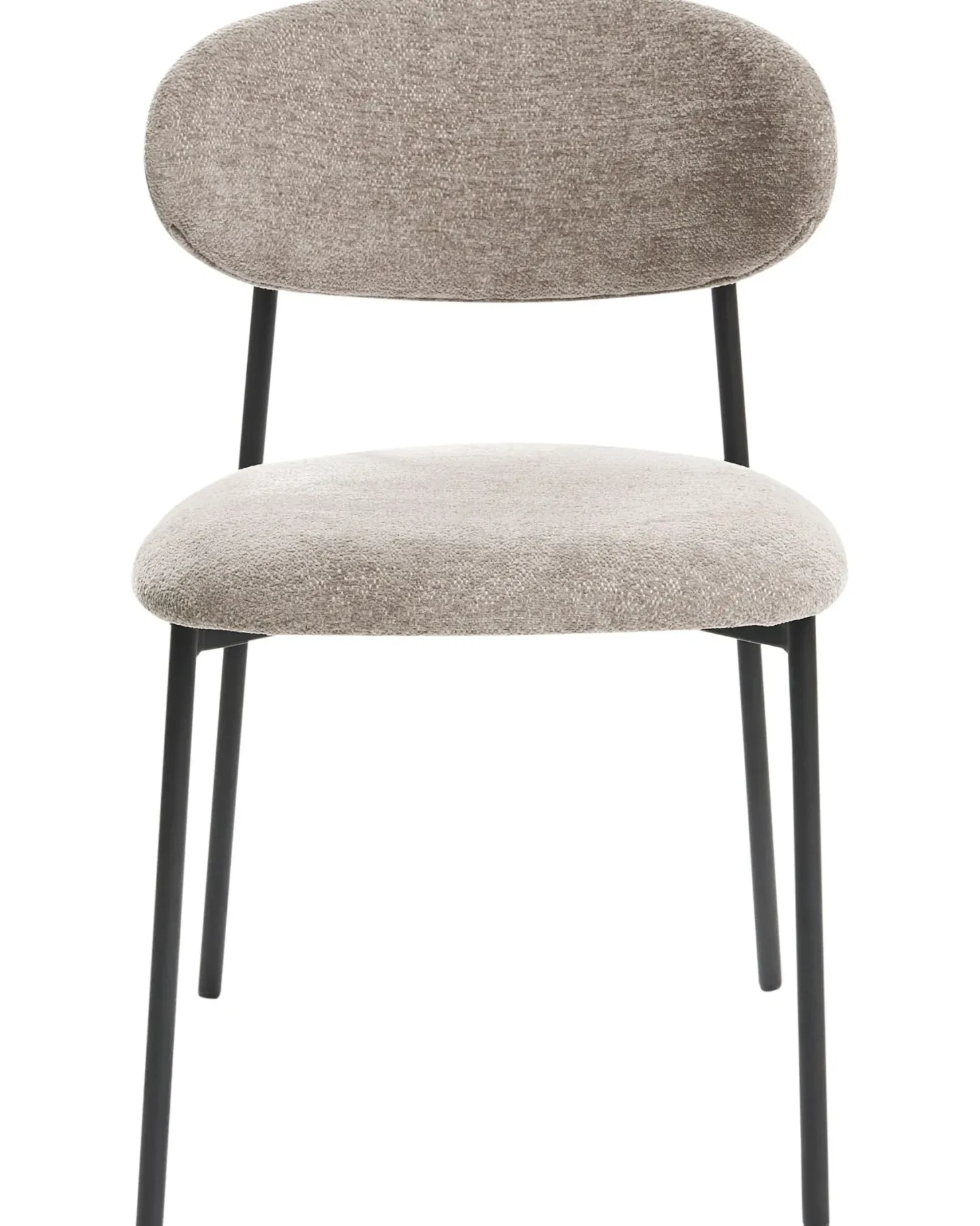 Sæt med 2 spisebordsstole COWLEY Chenille Brungrå