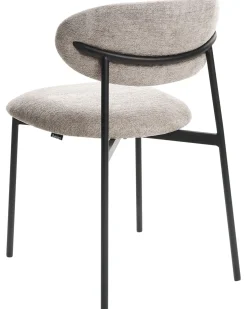 Sæt med 2 spisebordsstole COWLEY Chenille Brungrå