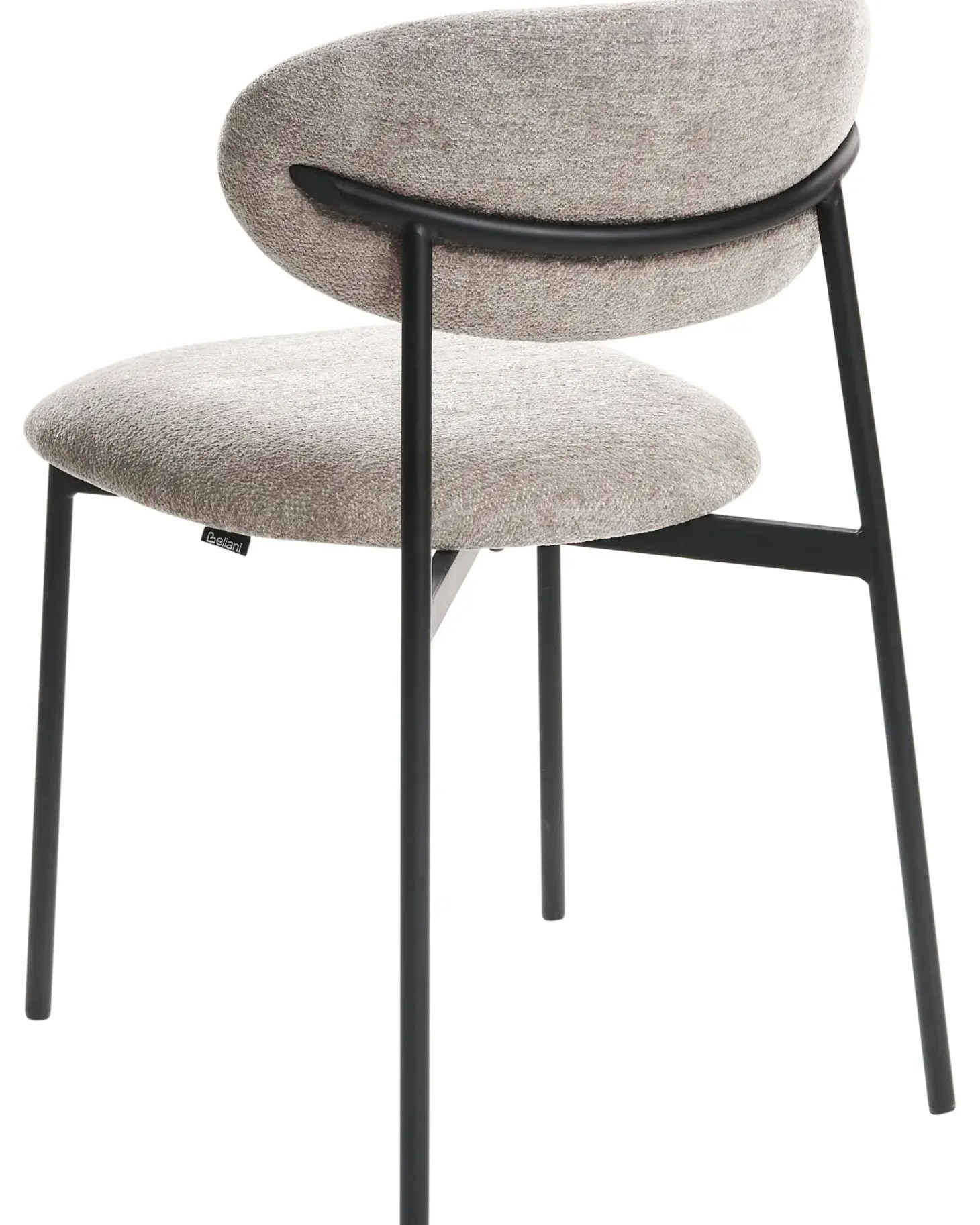 Sæt med 2 spisebordsstole COWLEY Chenille Brungrå