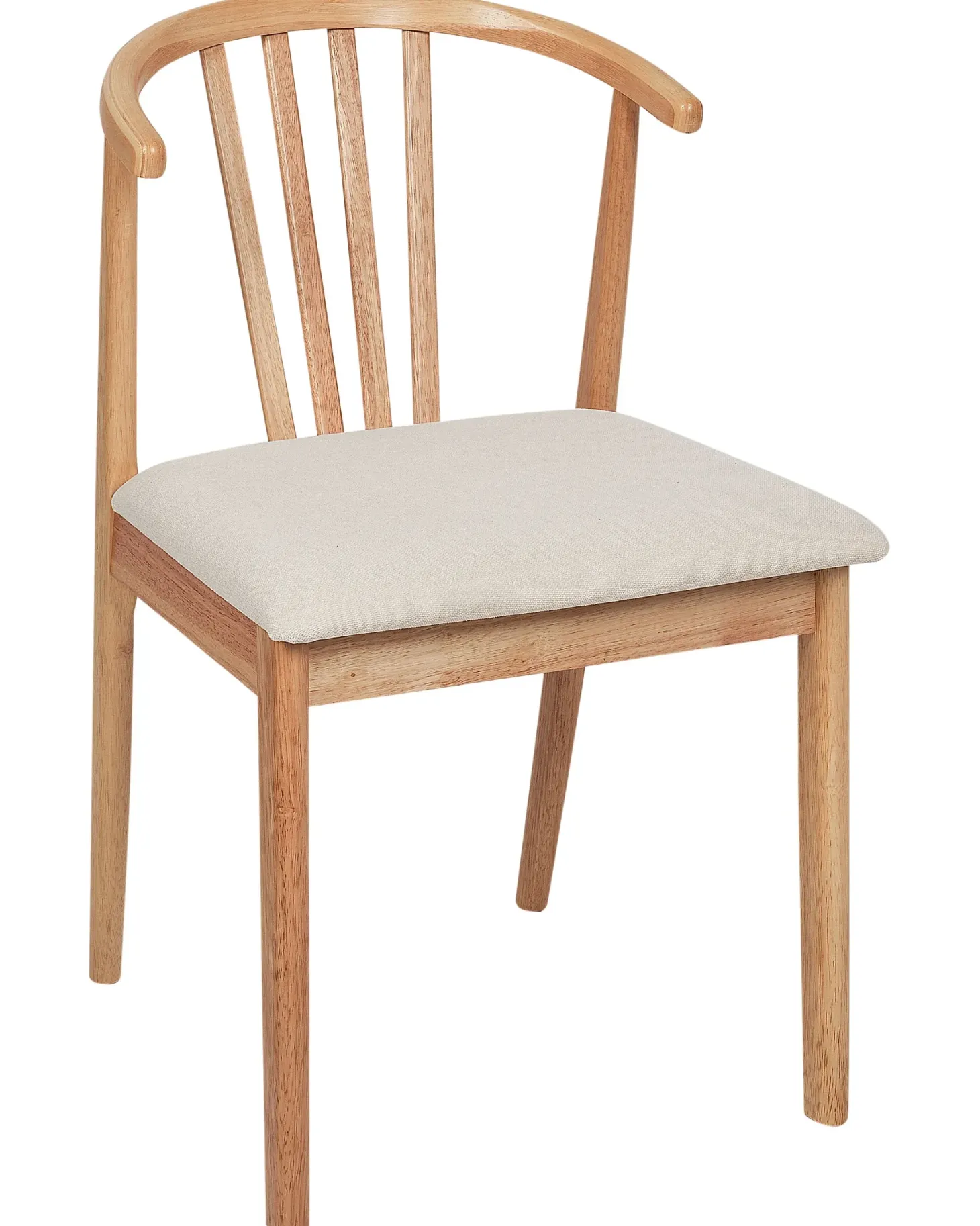Sæt med 2 spisebordsstole CRAIG Træ Lysebrun/beige