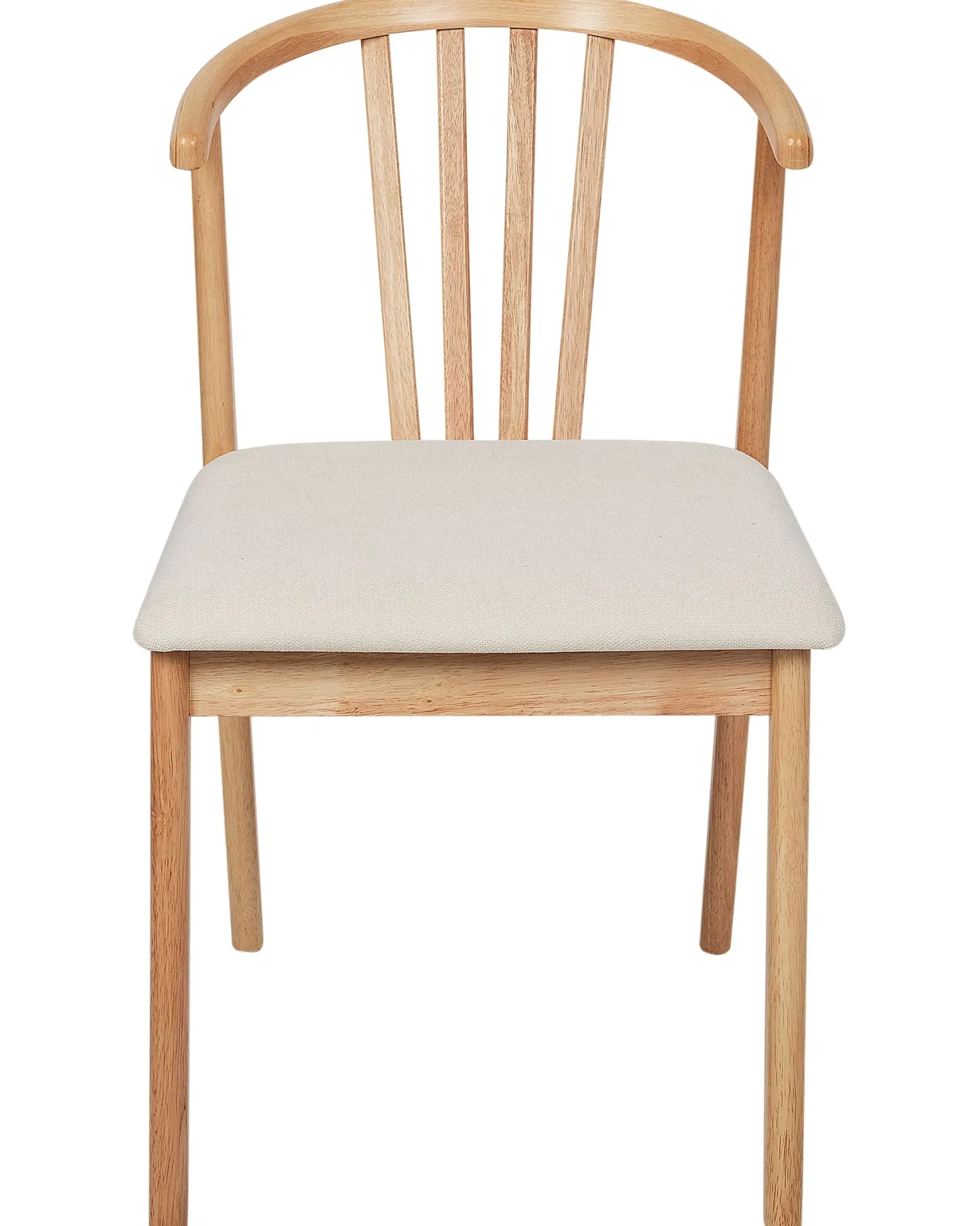 Sæt med 2 spisebordsstole CRAIG Træ Lysebrun/beige