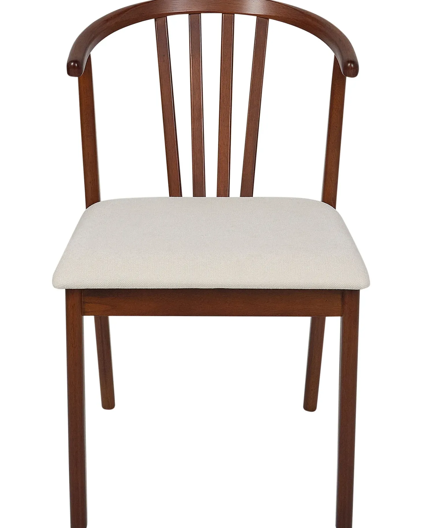 Sæt med 2 spisebordsstole CRAIG Træ Mørkebrun/beige