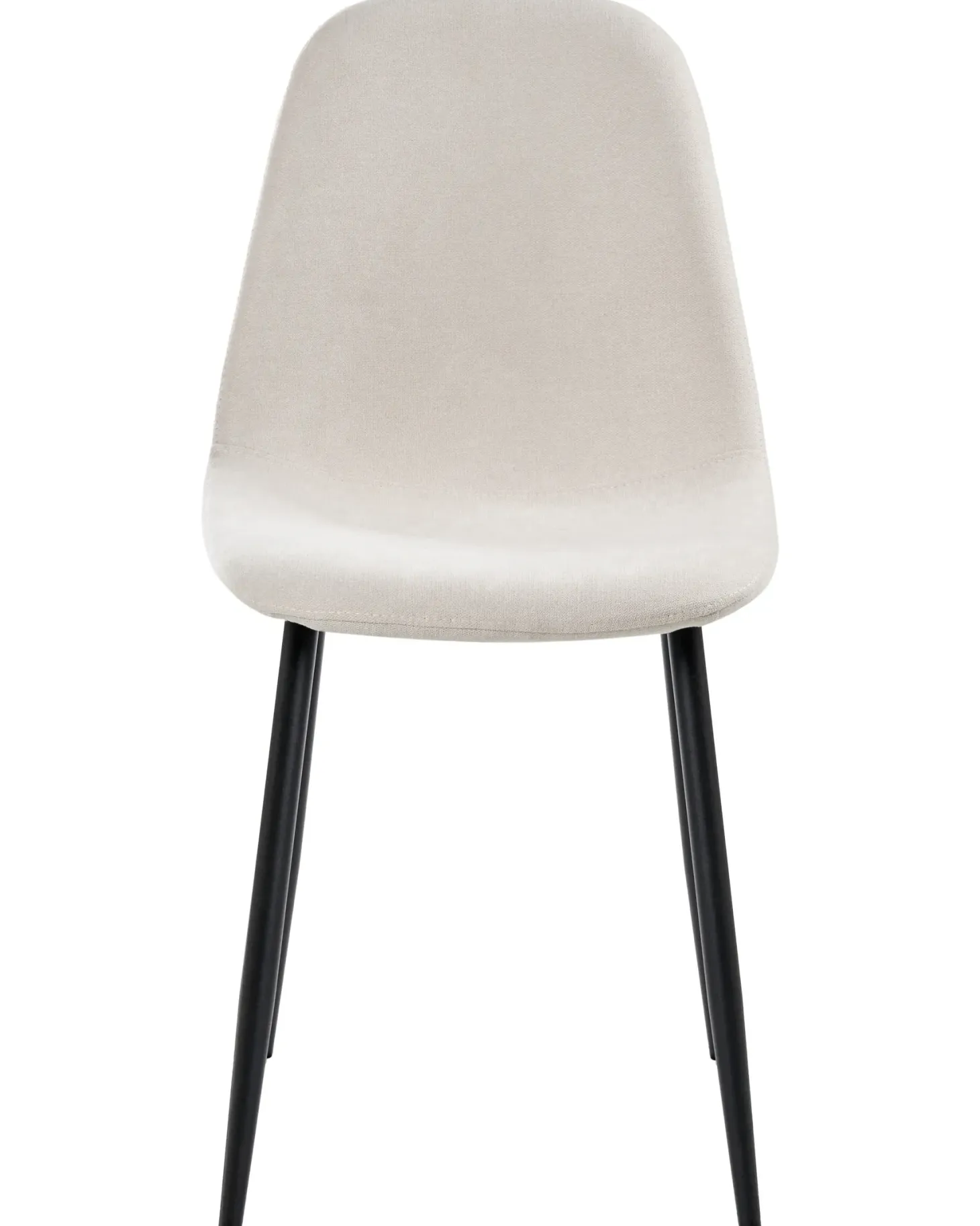 Sæt med 4 spisebordsstole CRANDALL Lys Beige