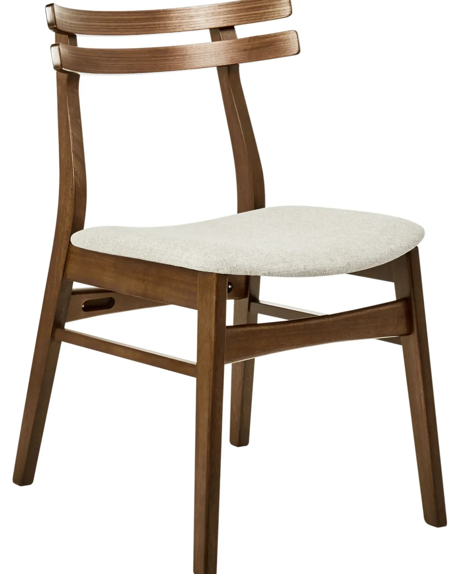 Sæt med 2 spisebordsstole CYNTHIANA Træ Brun/lys beige