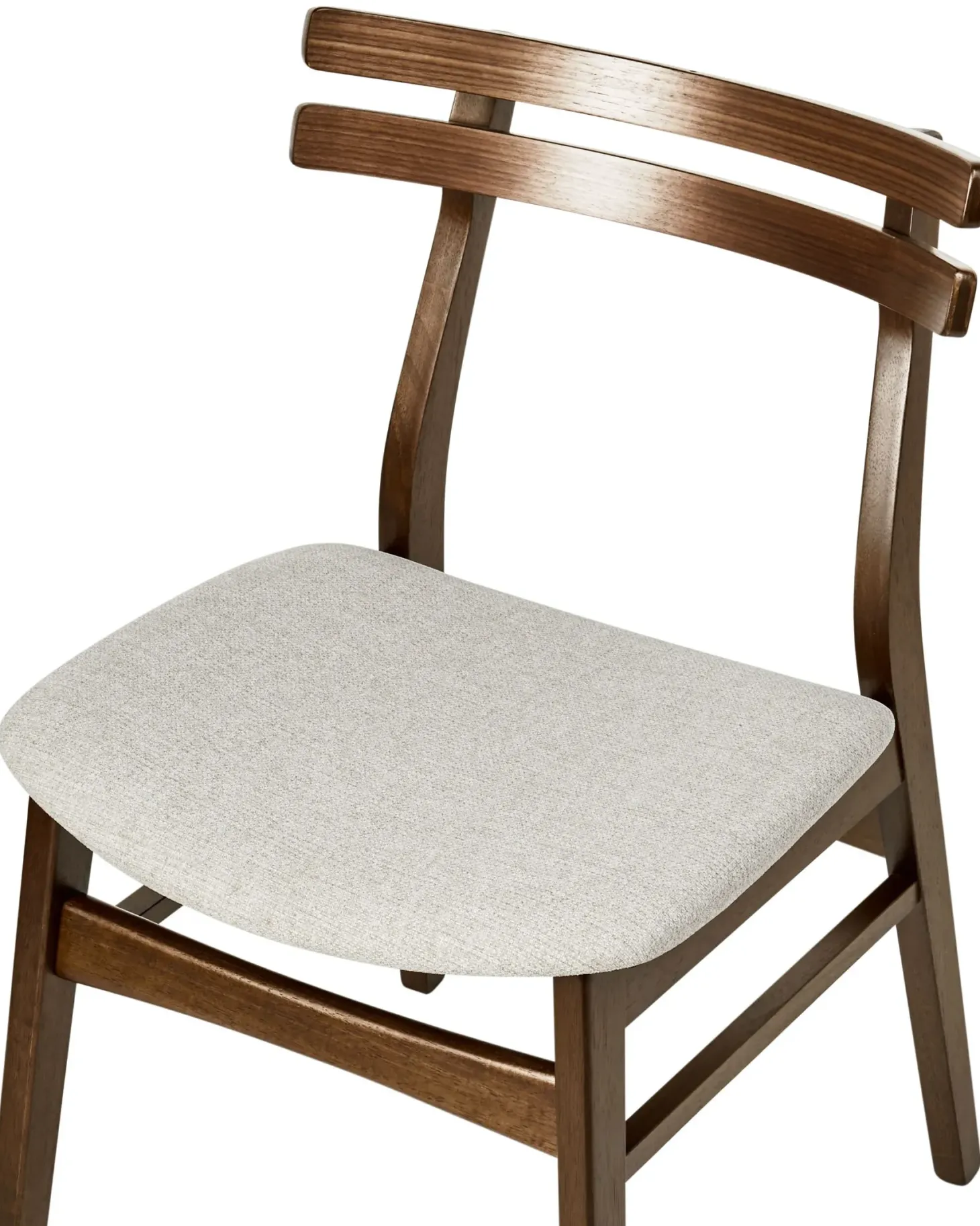 Sæt med 2 spisebordsstole CYNTHIANA Træ Brun/lys beige