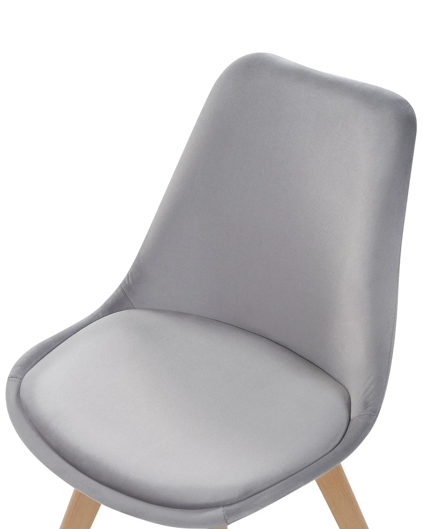Sæt med 2 spisebordsstole DAKOTA II Velour Grå