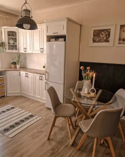 Sæt med 2 spisebordsstole DAKOTA II Velour Grå