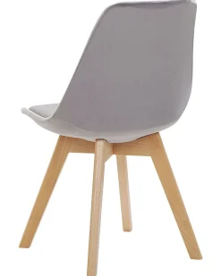 Sæt med 2 spisebordsstole DAKOTA II Velour Grå