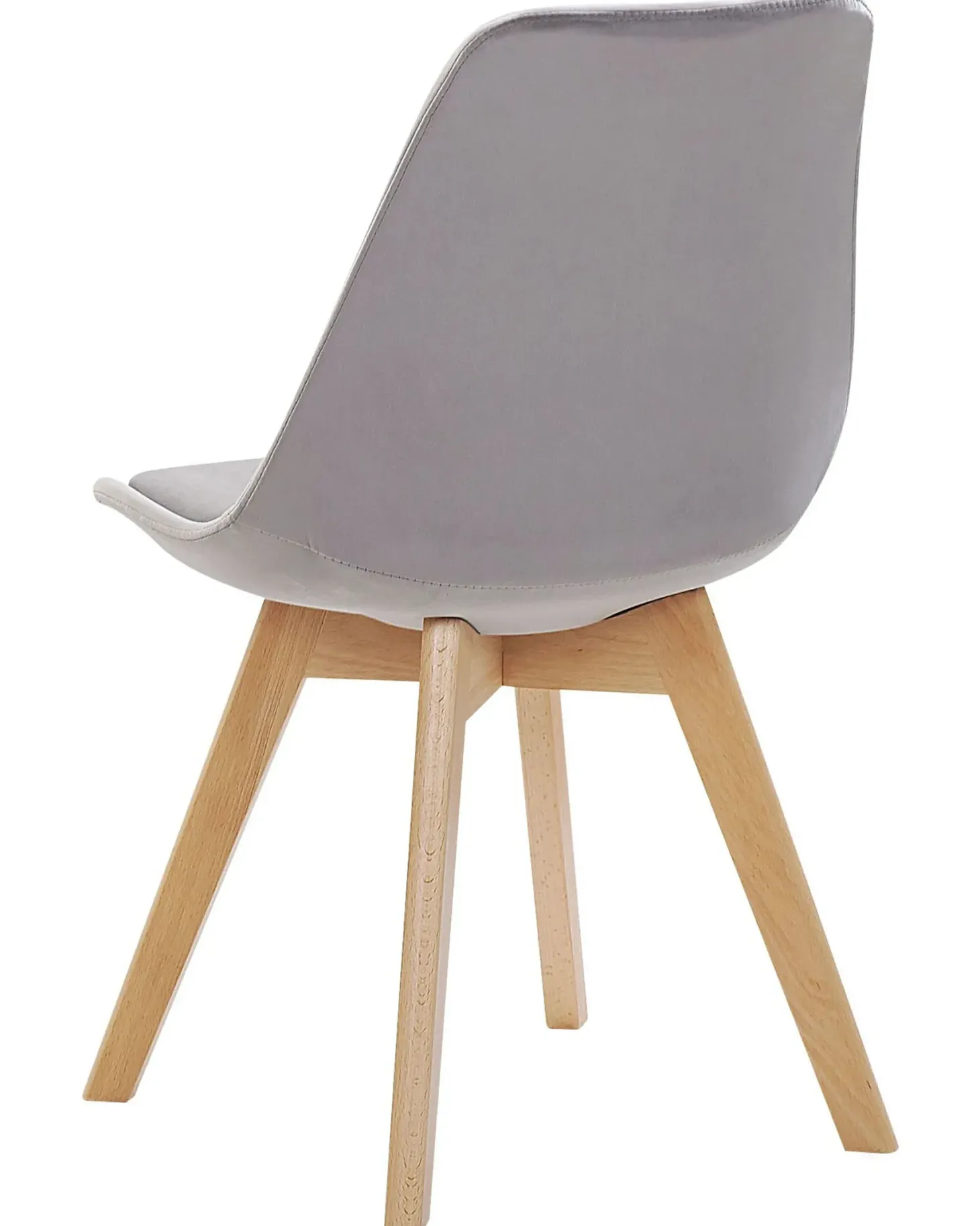 Sæt med 2 spisebordsstole DAKOTA II Velour Grå