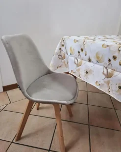 Sæt med 2 spisebordsstole DAKOTA II Velour Grå