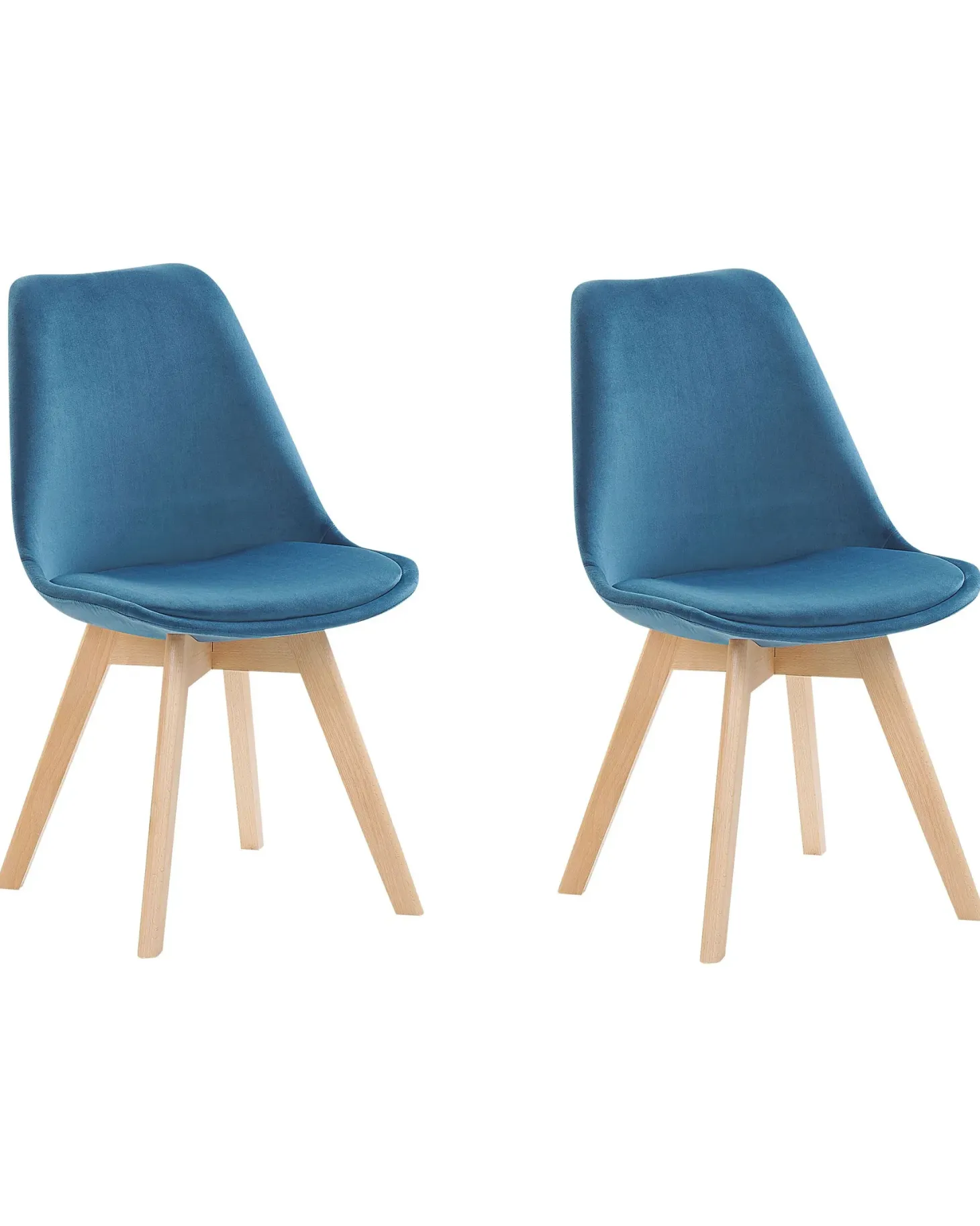 Sæt med 2 spisebordsstole DAKOTA II Velour Blå