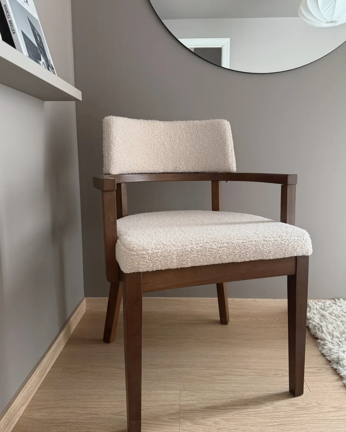 Sæt med 2 spisebordsstole DALBO Boucle Brun/lys beige