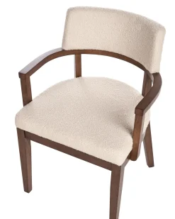 Sæt med 2 spisebordsstole DALBO Boucle Brun/lys beige